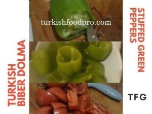 "stuffed green peppers and tomatoes"